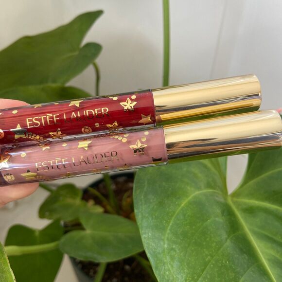Estee Lauder Lip Gloss x2 - Ruby Quartz & Sundrops, holiday Limited edition 2023 - Picture 1 of 6